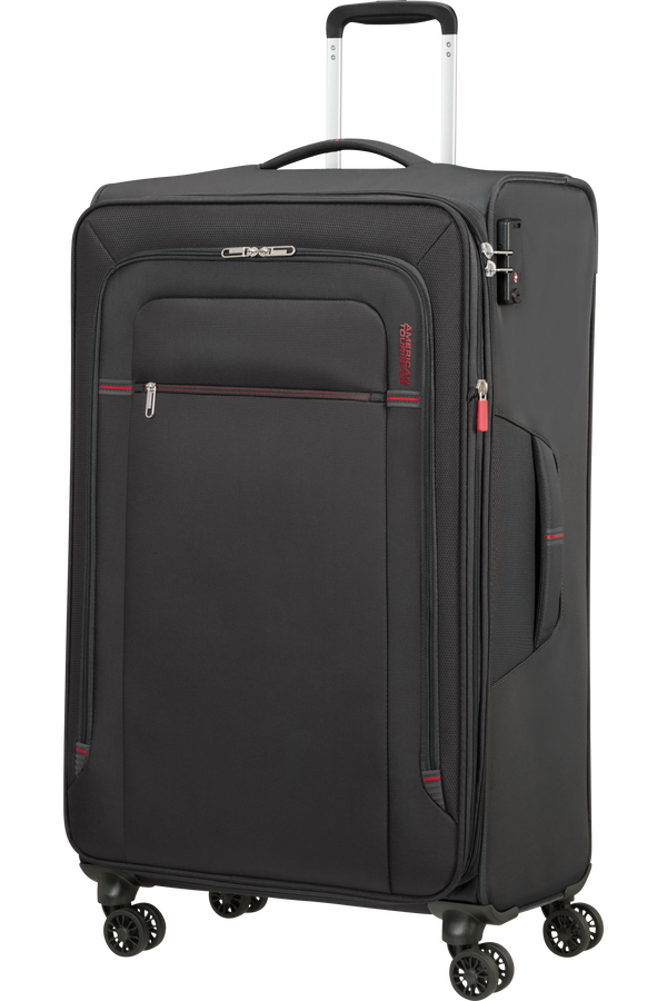 American Tourister Crosstrack Spinner Expandable 79cm  Sivá/červená American Tourister Crosstrack Spinner Expandable 79cm  Sivá/červená