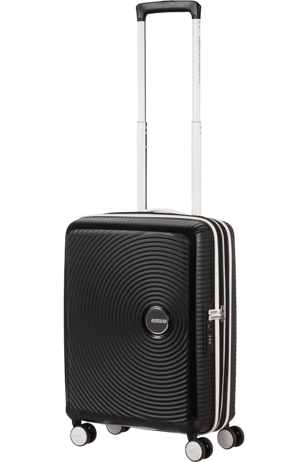 American Tourister Soundbox Spinner TSA Expandable 55cm  Black/White American Tourister Soundbox Spinner TSA Expandable 55cm  Black/White
