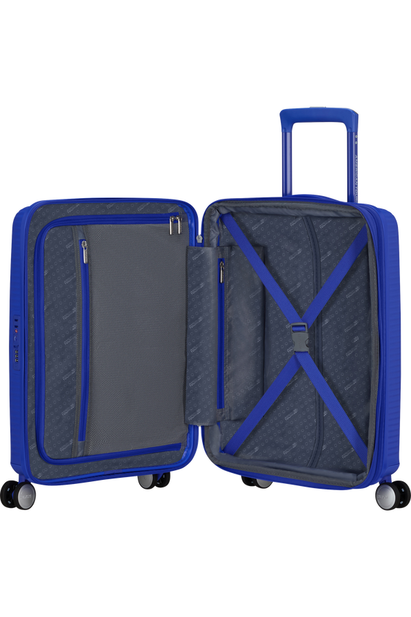 American Tourister SoundBox Spinner Expandable 55cm  Cobalt Blue
