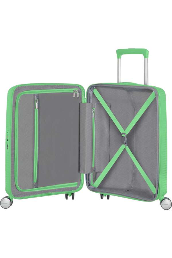 American Tourister Soundbox Spinner TSA Expandable 55cm  Jarná zelená American Tourister Soundbox Spinner TSA Expandable 55cm  Jarná zelená