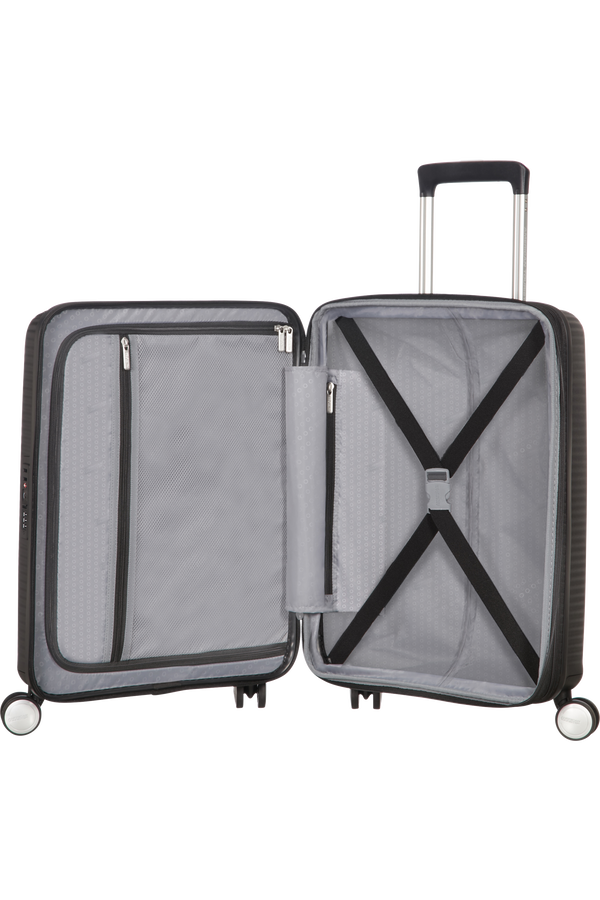 American Tourister Soundbox Spinner Expandable 55cm Bass Black American Tourister Soundbox Spinner Expandable 55cm Bass Black