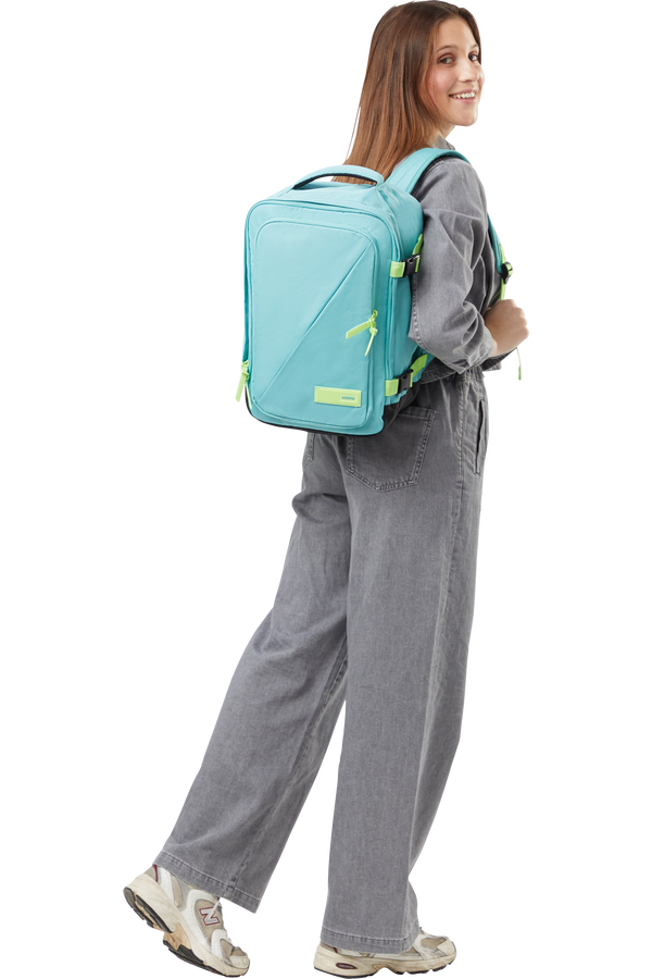 American Tourister Take2cabin Casual Backpack MS  Dusty Turquoise/Lime American Tourister Take2cabin Casual Backpack MS  Dusty Turquoise/Lime