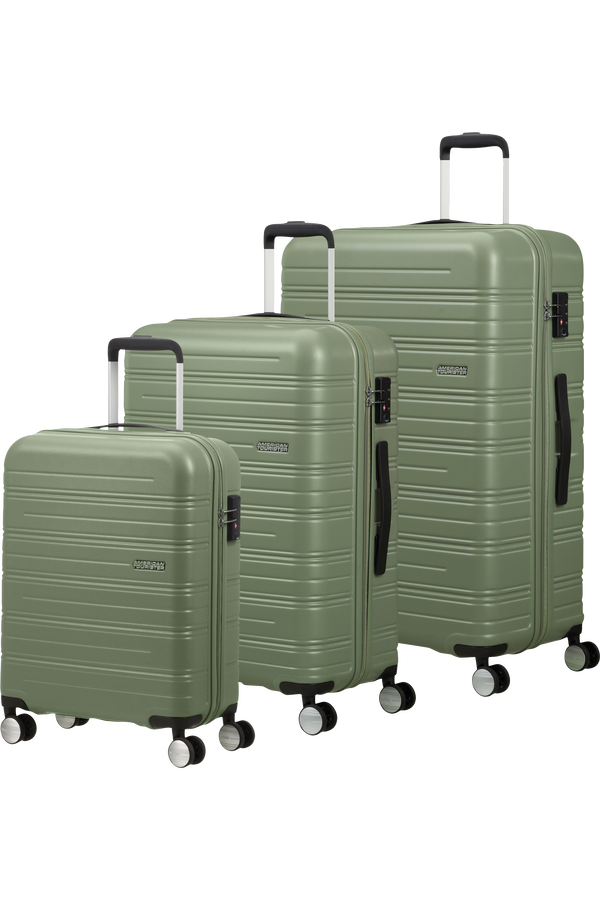 American Tourister High Turn 3 PC SET A  Matt Sage Khaki