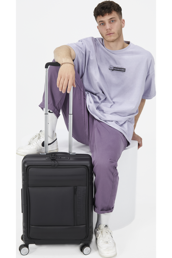 American Tourister Hello Cabin Spinner TSA Coated 55cm  Ónyxová čierna