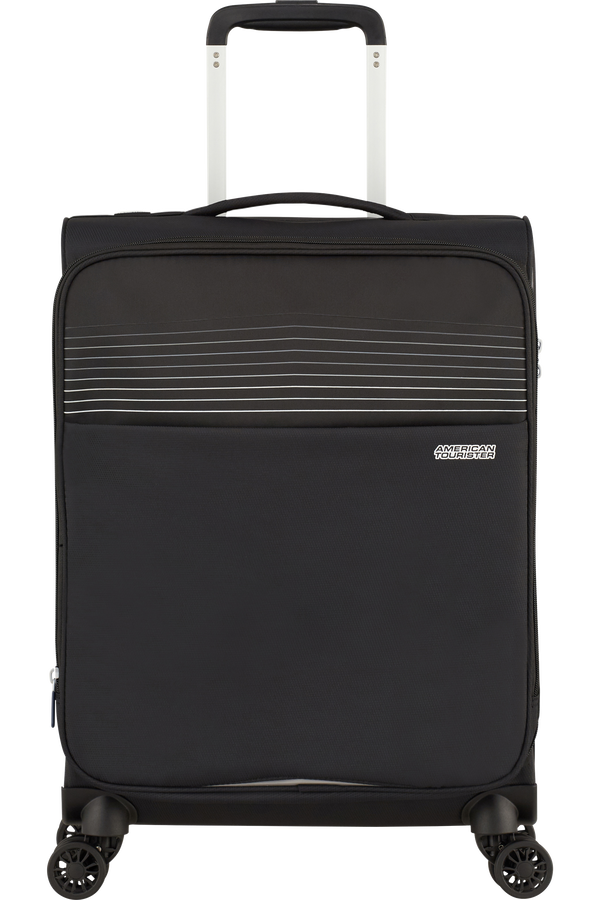 American Tourister Lite Ray Spinner TSA Expandable 55cm  Sýta čierna