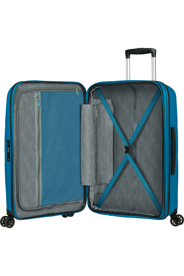 American Tourister Bon Air Dlx Spinner TSA Expandable 66cm  Modr&yacute; pr&iacute;stav