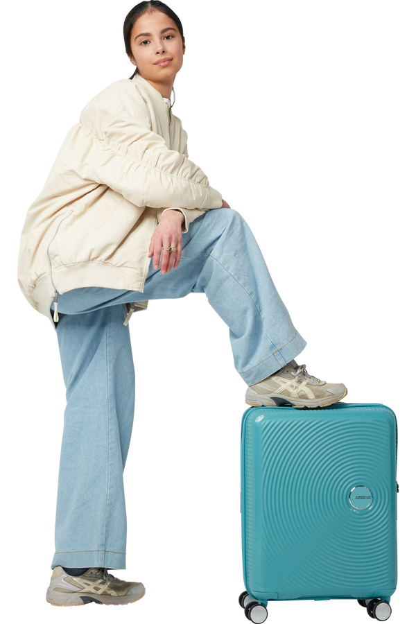 American Tourister Soundbox Spinner Expandable 55cm  Turquoise Tonic American Tourister Soundbox Spinner Expandable 55cm  Turquoise Tonic