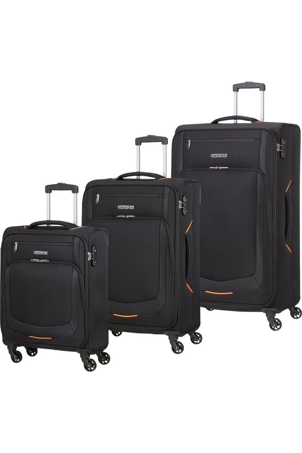 American Tourister Summer Session 3 Pc Set A  Čierna/červená