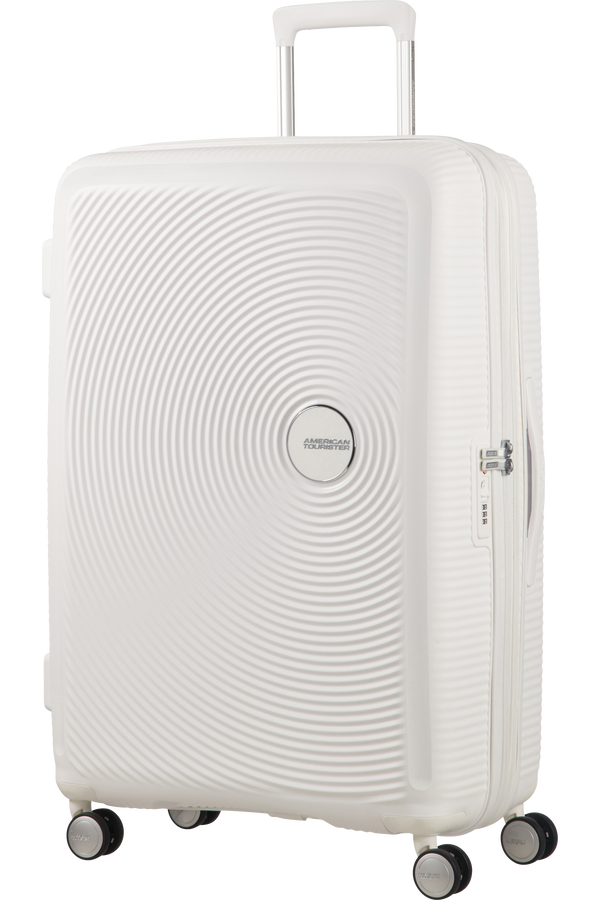 American Tourister Soundbox Spinner Expandable 77cm Pure White