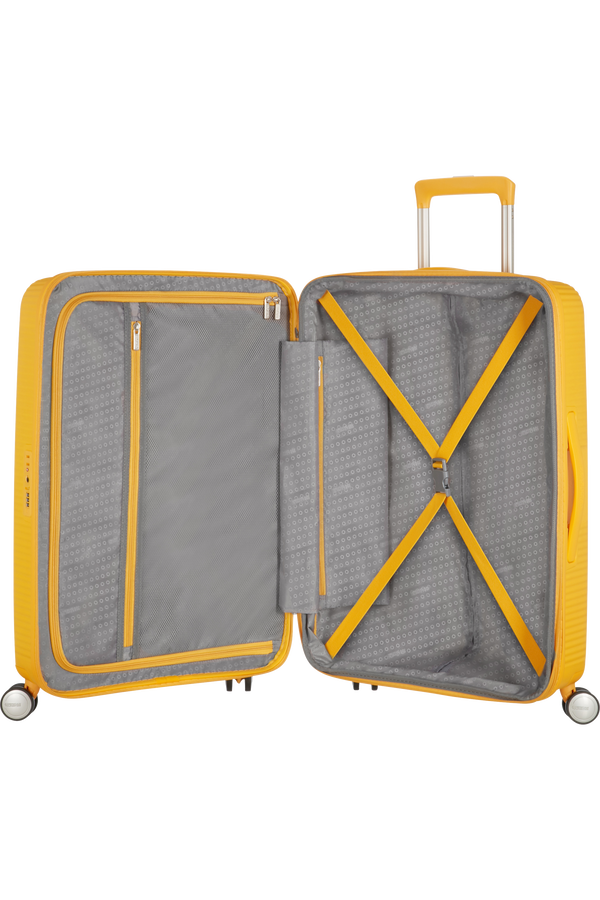 American Tourister Soundbox Spinner 67cm  Golden Yellow American Tourister Soundbox Spinner 67cm  Golden Yellow
