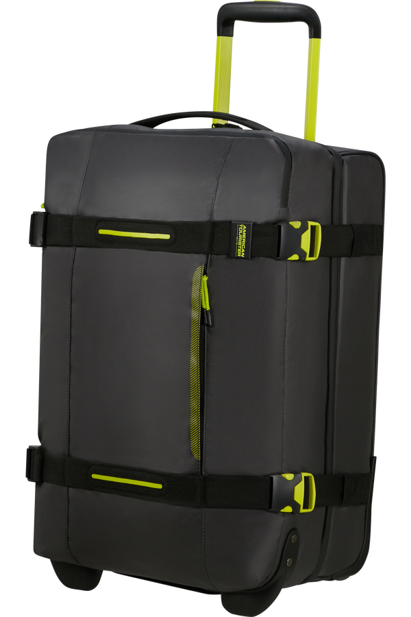 American Tourister Urban Track Duffle with Wheels Coated S  Black/Lime