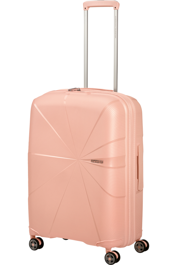 American Tourister StarVibe Spinner Expandable TSA 67cm  Metallic Peach American Tourister StarVibe Spinner Expandable TSA 67cm  Metallic Peach