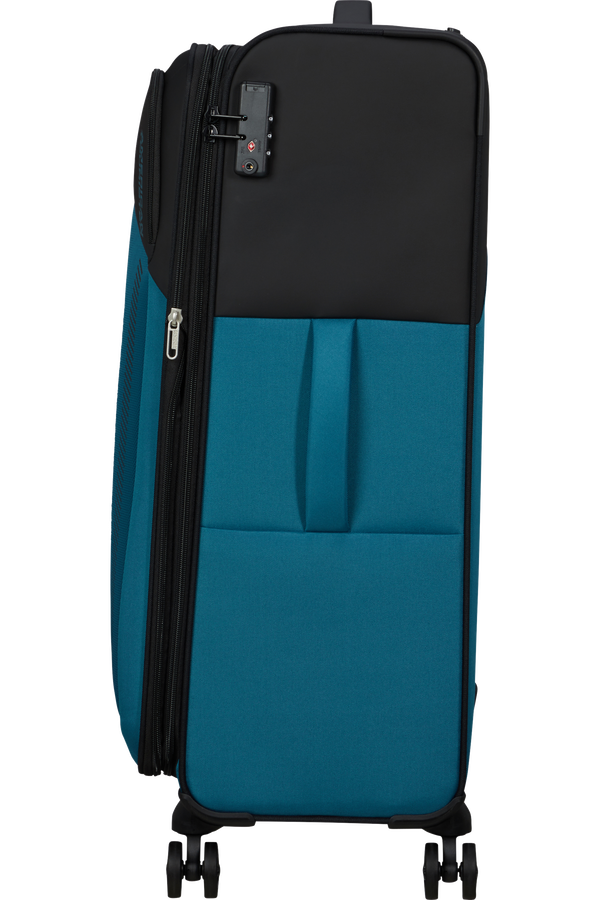 American Tourister Daring Dash Spinner Expandable TSA L  Čierna/modrá American Tourister Daring Dash Spinner Expandable TSA L  Čierna/modrá