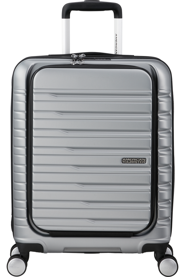 American Tourister Flashline SPIN. 55/20 FRONTLOADER  Nebeská strieborná