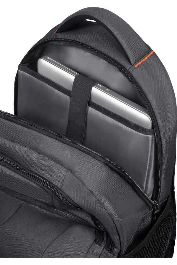American Tourister At Work Laptop Backpack  15.6inch Siv&aacute;/oranžov&aacute;