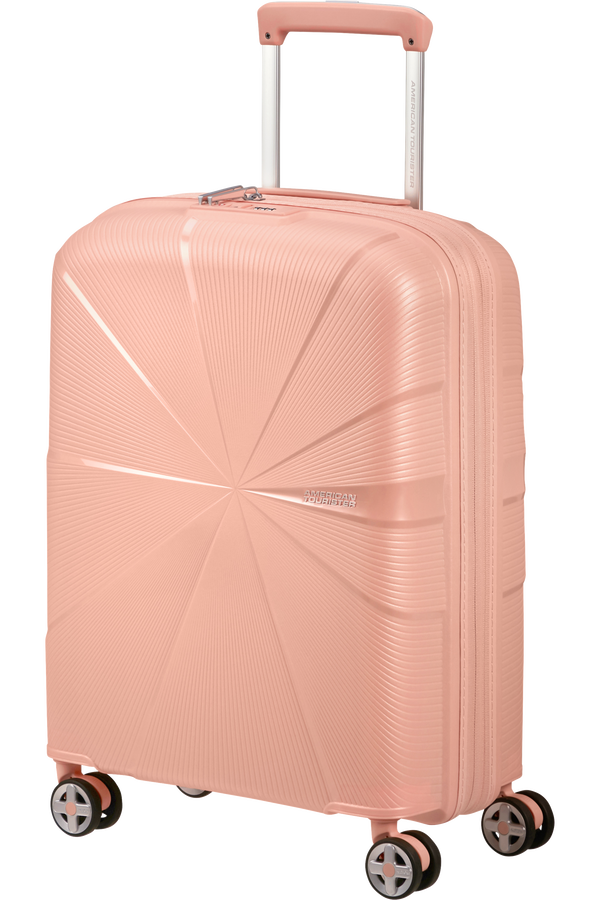 American Tourister StarVibe Spinner Expandable TSA 55cm  Metallic Peach