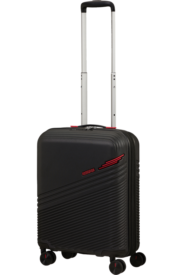 American Tourister Triple Trace Spinner TSA Expandable 55cm  Čierna/červená