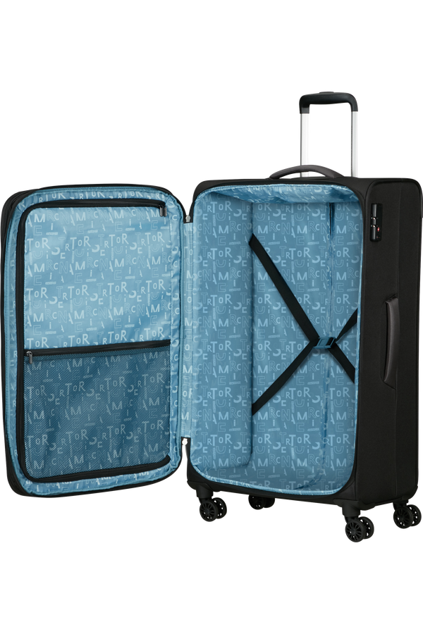 American Tourister Pulsonic Spinner Expandable 81cm  Asphalt Black