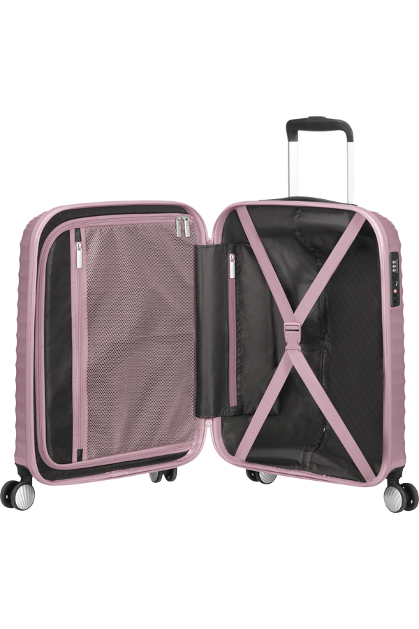 American Tourister Jetglam Spinner 55cm  Kovová ružová