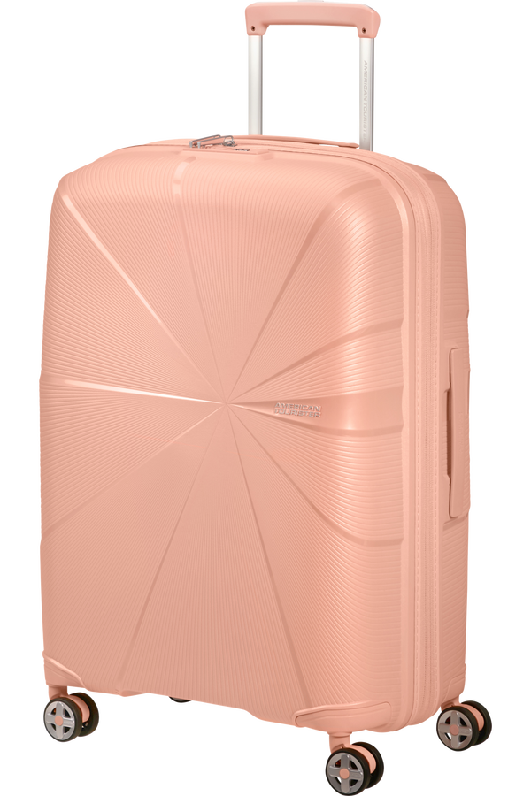 American Tourister StarVibe Spinner Expandable TSA 67cm  Metallic Peach American Tourister StarVibe Spinner Expandable TSA 67cm  Metallic Peach