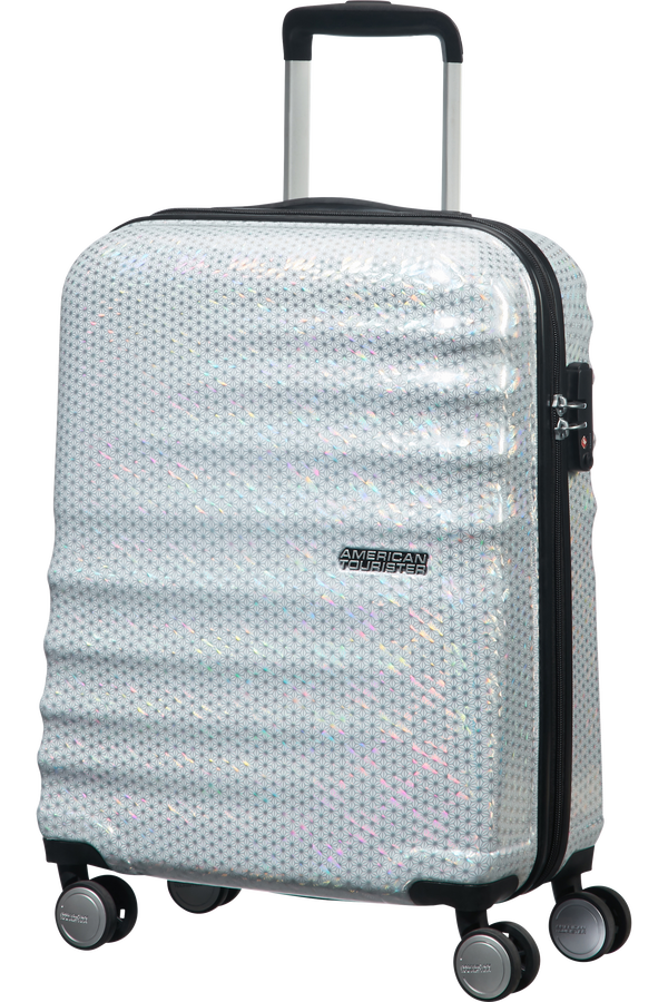 American Tourister Wavebreaker Spinner 55cm  Starlight Silver