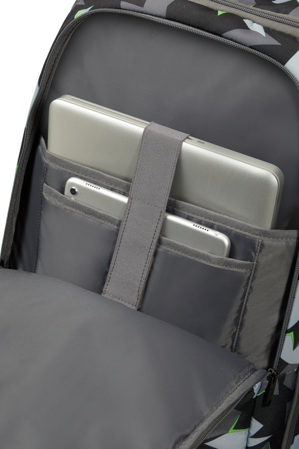 American Tourister Fast Route Laptop Backpack with Wheels Core 15.6'  Camo/Acid Green