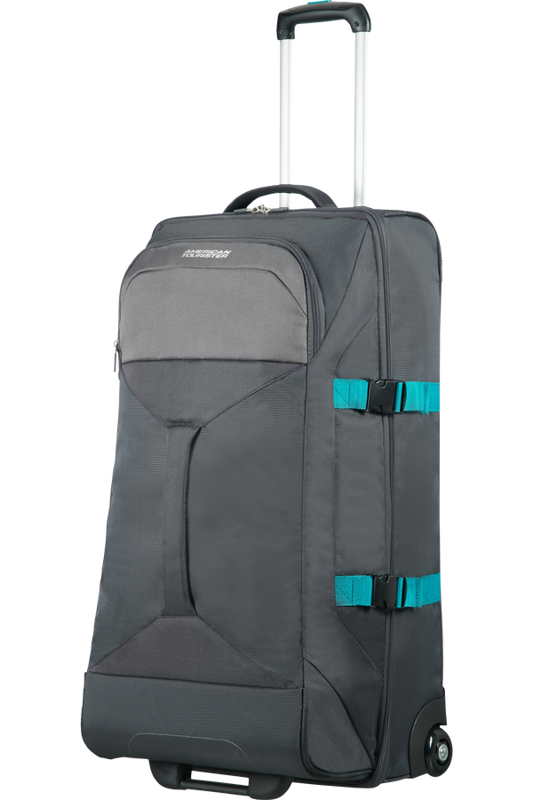 American Tourister Road Quest Duffle with Wheels L  Grey/Turquoise
