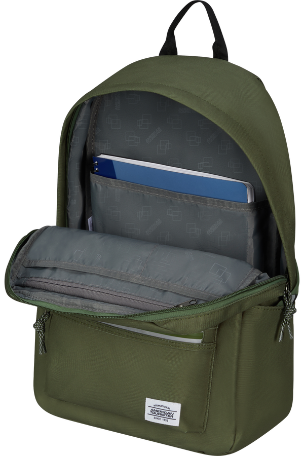 American Tourister Brightup Backpack Zip  Olive Green American Tourister Brightup Backpack Zip  Olive Green