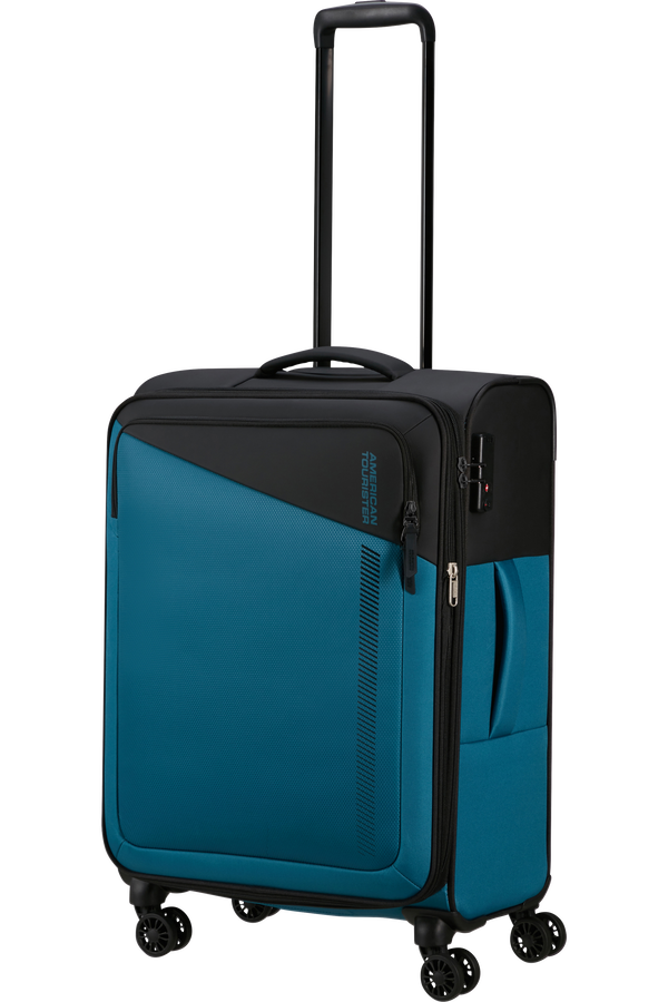American Tourister Daring Dash Spinner Expandable TSA M  Čierna/modrá