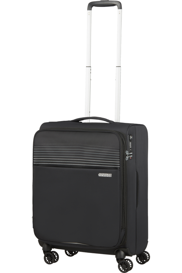 American Tourister Lite Ray Spinner TSA Expandable 55cm  S&yacute;ta čierna