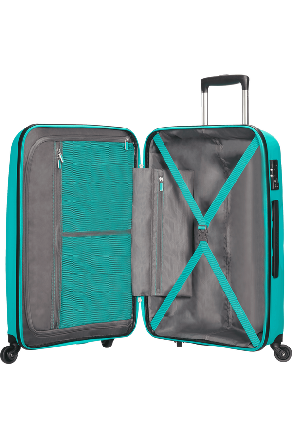 American Tourister Bon Air 4-wheel 66cm medium Spinner suitcase Deep Turquoise American Tourister Bon Air 4-wheel 66cm medium Spinner suitcase Deep Turquoise