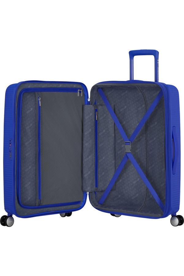 American Tourister SoundBox Spinner Expandable 67cm  Cobalt Blue American Tourister SoundBox Spinner Expandable 67cm  Cobalt Blue