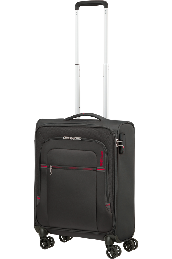 American Tourister Crosstrack Spinner 55cm  Sivá/červená American Tourister Crosstrack Spinner 55cm  Sivá/červená