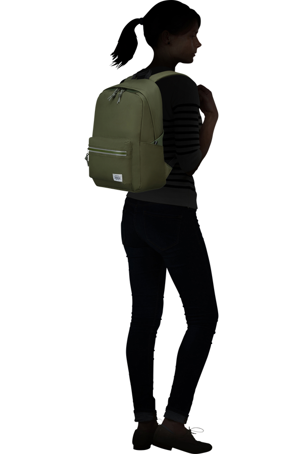 American Tourister Brightup Backpack Zip  Olive Green American Tourister Brightup Backpack Zip  Olive Green