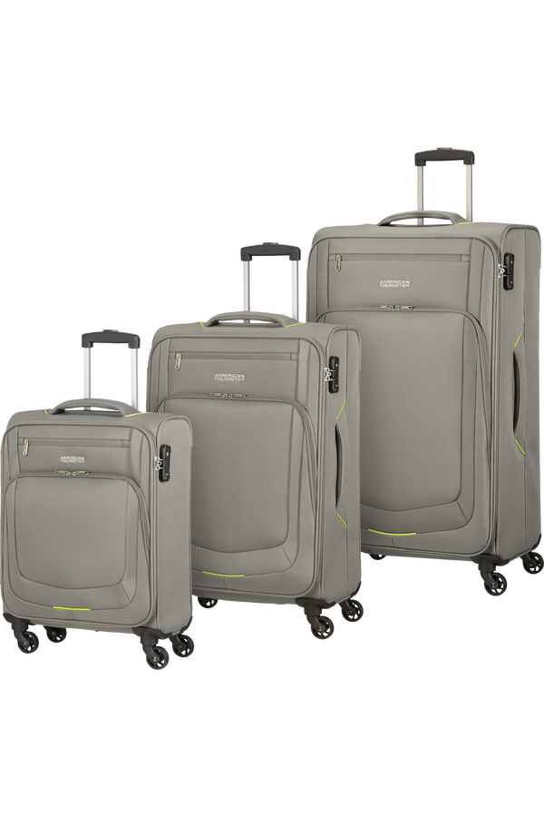 American Tourister Summer Session 3 Pc Set A Grey/Lime