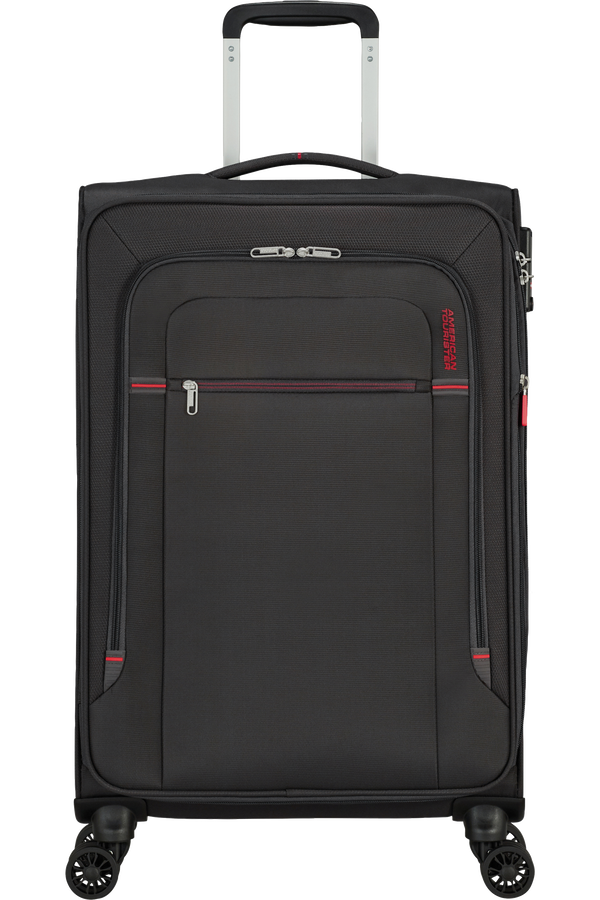 American Tourister Crosstrack Spinner Expandable 67cm  Siv&aacute;/červen&aacute;