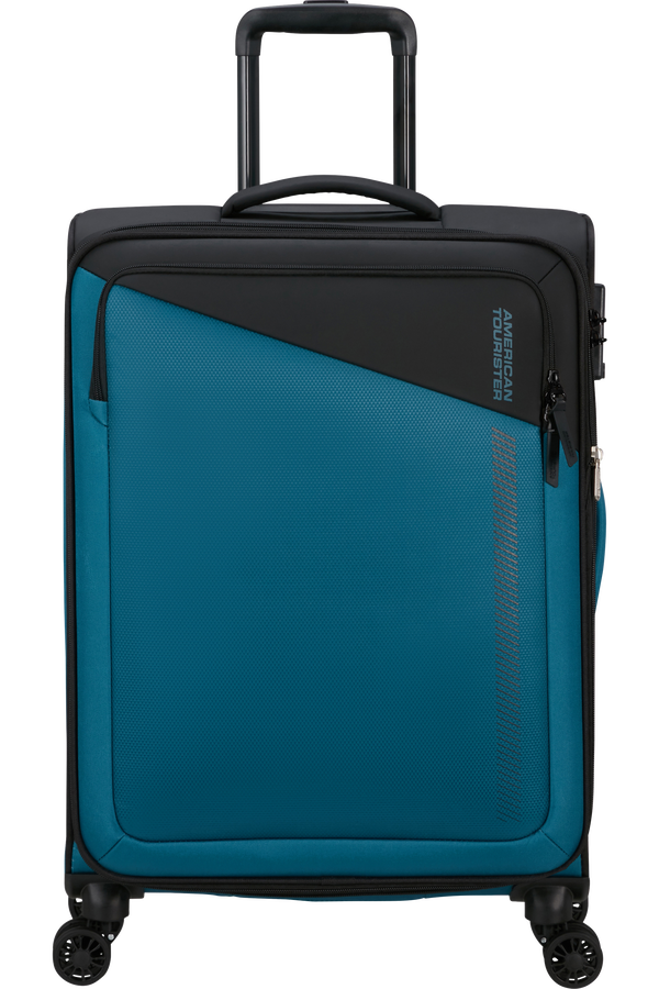 American Tourister Daring Dash Spinner Expandable TSA M  Čierna/modrá