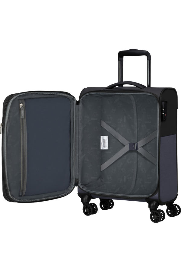 American Tourister Daring Dash Spinner Expandable TSA S  Čierna/siv&aacute;