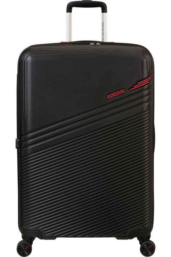 American Tourister Triple Trace Spinner TSA Expandable 76cm  Čierna/červená