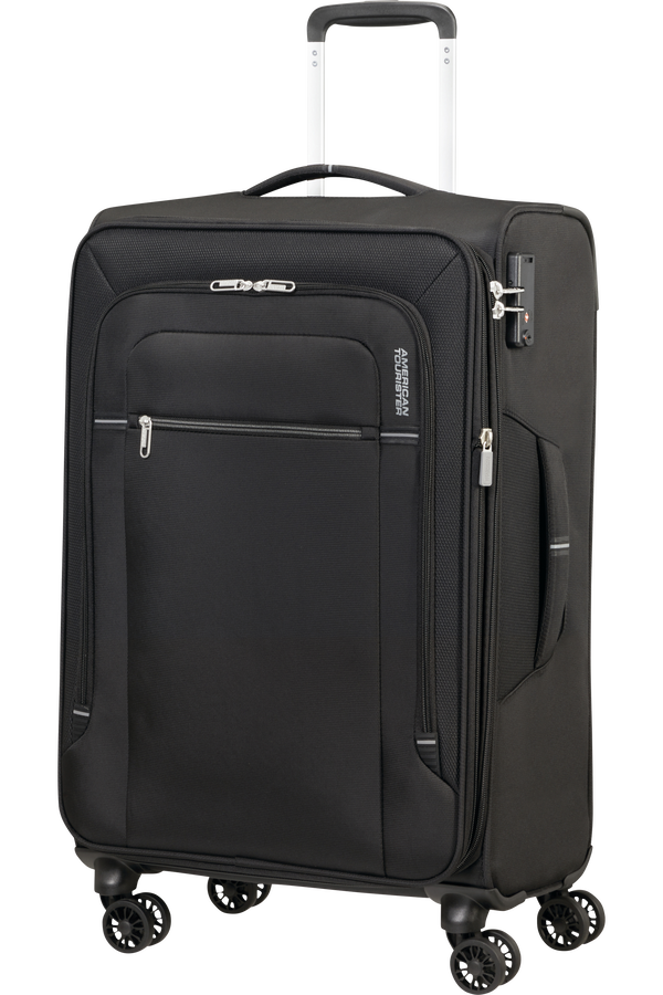 American Tourister Crosstrack Spinner Expandable 67cm  Čierna/sivá