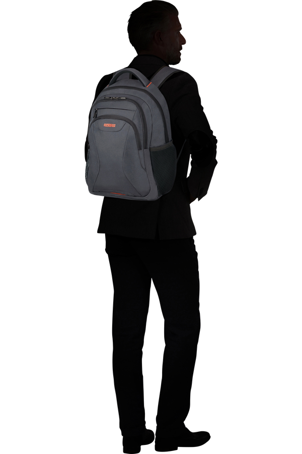 American Tourister At Work Laptop Backpack  15.6inch Siv&aacute;/oranžov&aacute;