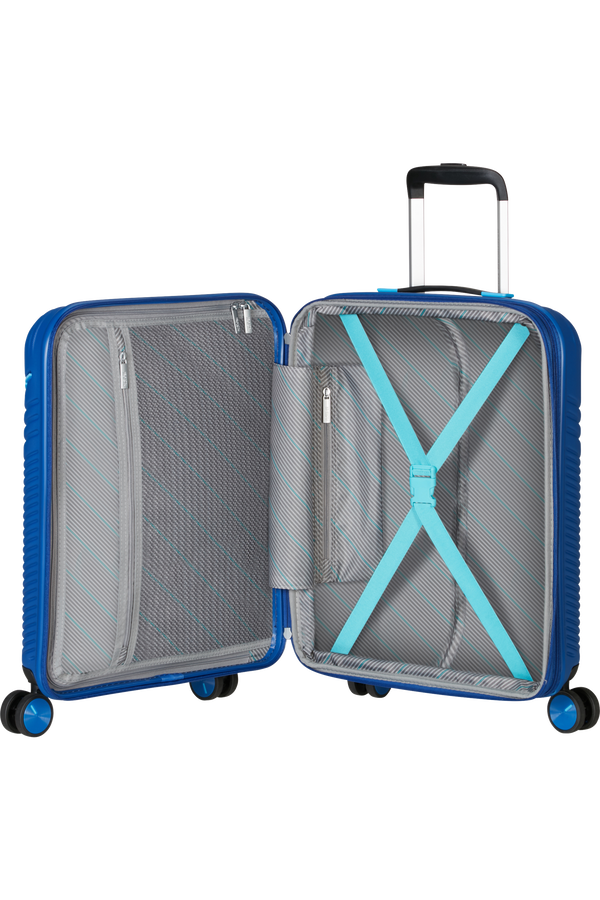 American Tourister Triple Trace Spinner TSA Expandable 55cm  Námornícka/modrá