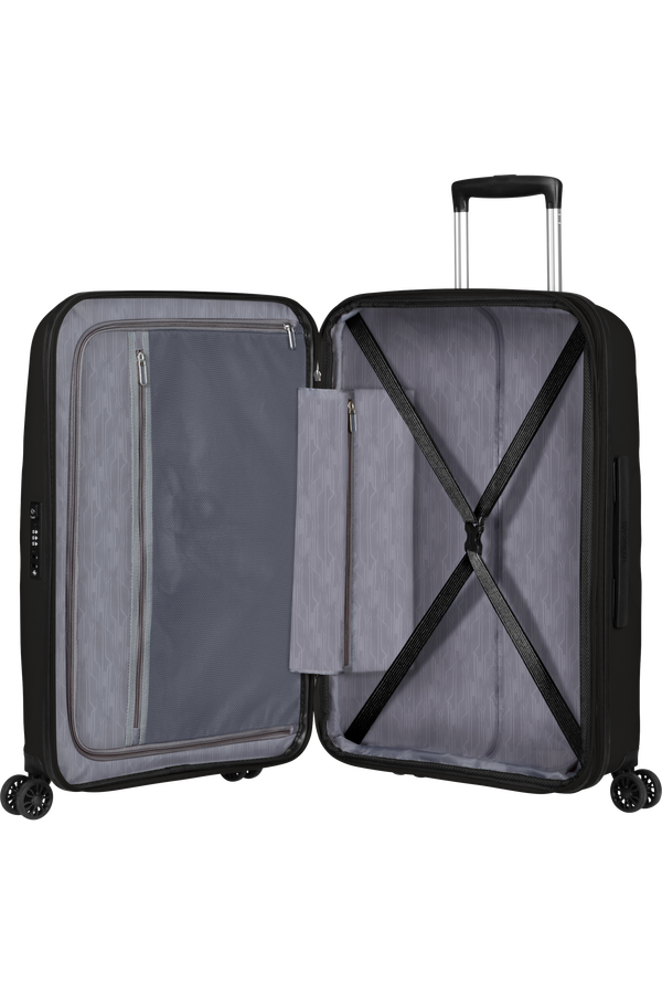 American Tourister Bon Air Dlx Spinner TSA Expandable 66cm  Čierna