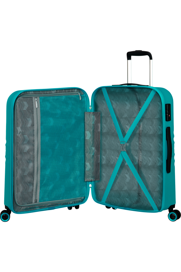 American Tourister Wavetwister Spinner TSA 66cm  Akvamarínová tyrkysová