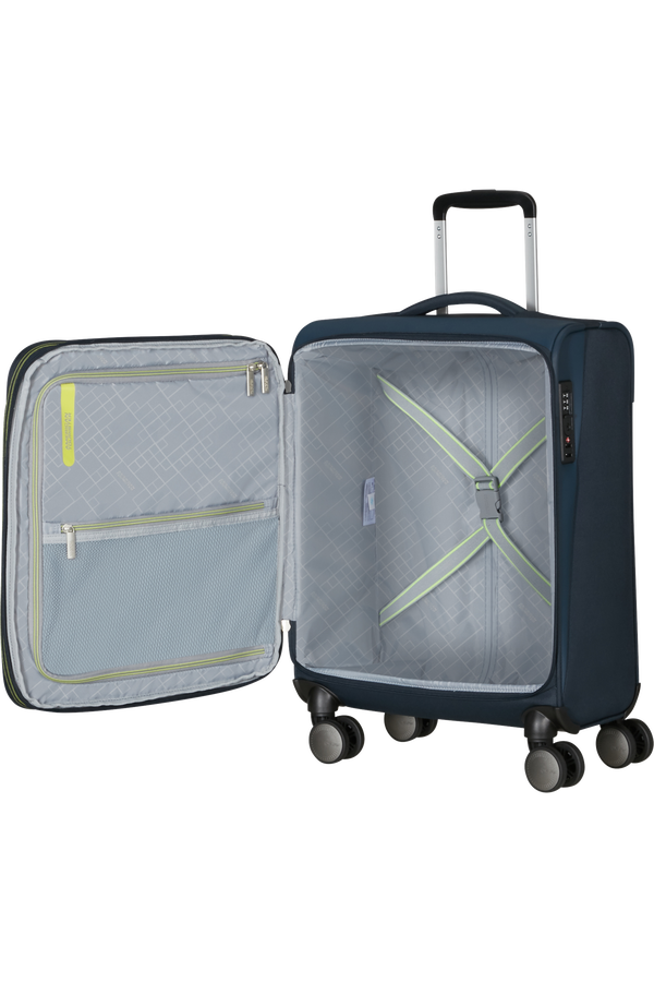 American Tourister Wanderlite Spinner EXP TSA S  Tmavá námornícka