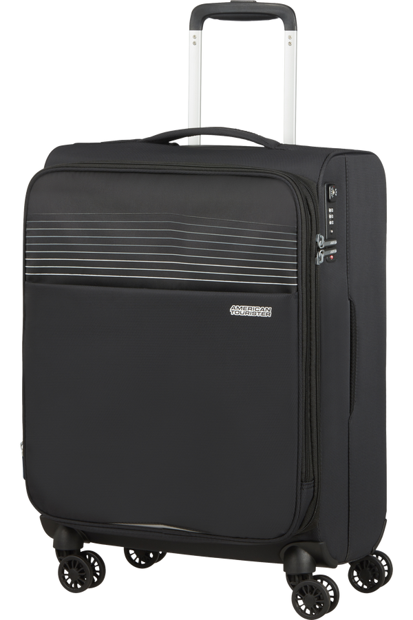 American Tourister Lite Ray Spinner TSA Expandable 55cm  S&yacute;ta čierna