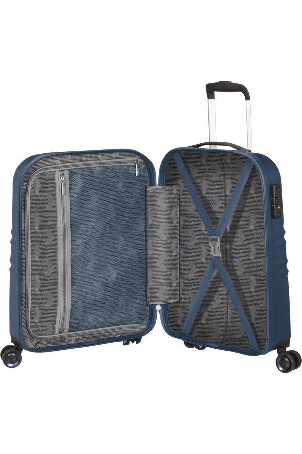 American Tourister Wavetwister Spinner TSA 55cm  Tmavá námornícka