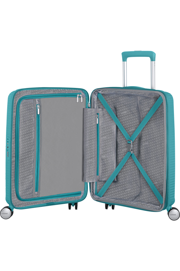 American Tourister Soundbox Spinner Expandable 55cm  Turquoise Tonic American Tourister Soundbox Spinner Expandable 55cm  Turquoise Tonic