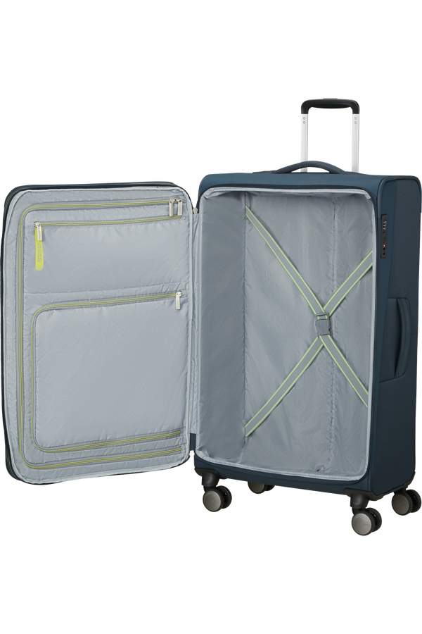 American Tourister Wanderlite Spinner EXP TSA L  Tmavá námornícka