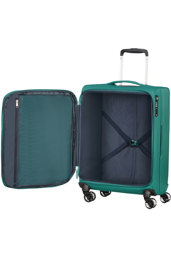 American Tourister Lite Ray Spinner TSA Expandable 55cm  Forest Green